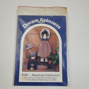 Dream Spinners Doll Pattern 140 American Celebration 28" Doorknob/ Draft Stopper